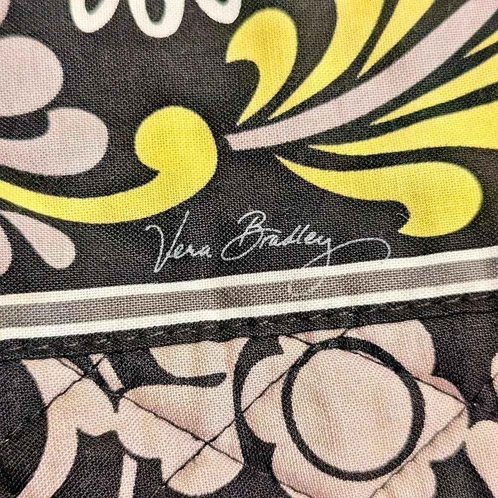 Vera Bradley Black and Yellow Floral Tote